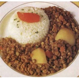 Menu Guiso de pollo con lentejitas